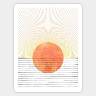 Abstract orange sun Sticker